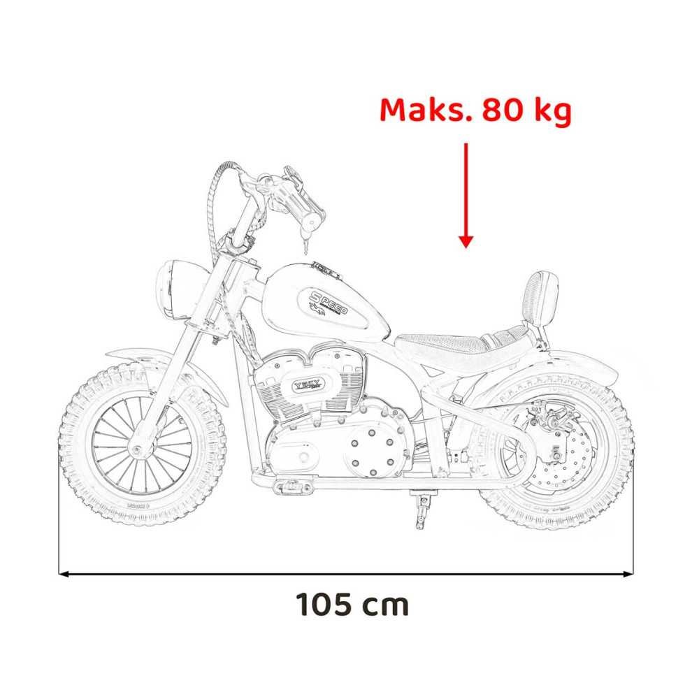 Elektrinis motociklas SPEED Power, Red-Elektromobiliai vaikams, Motociklai-e-vaikas