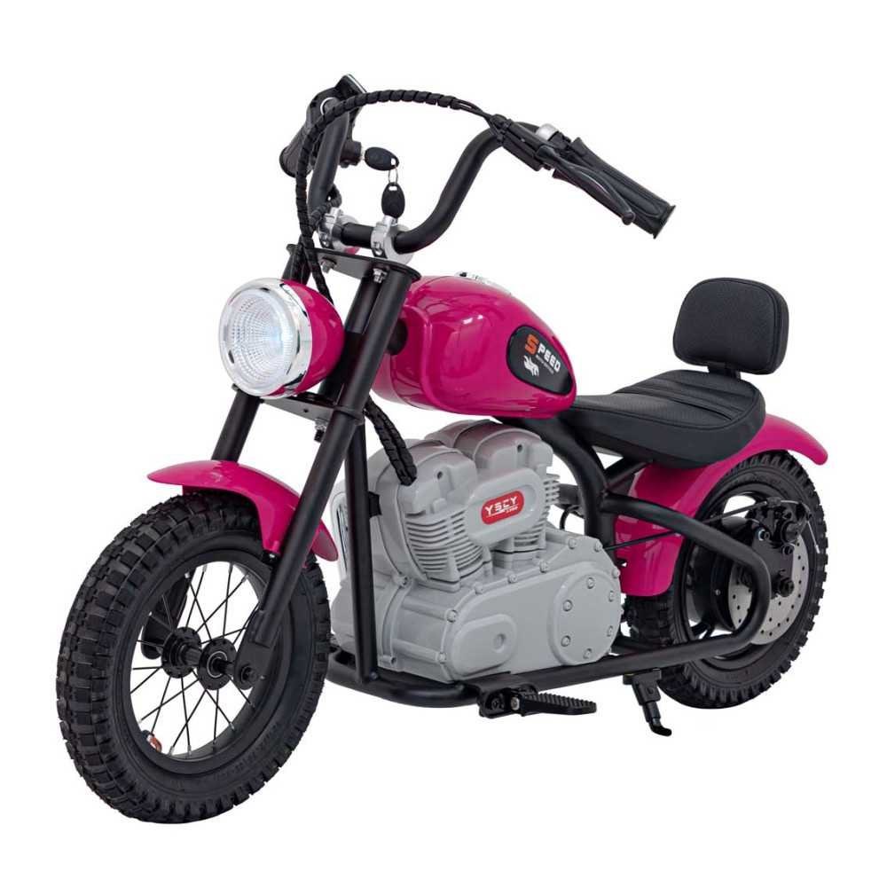 Elektrinis motociklas SPEED Power, Pink-Elektromobiliai vaikams, Motociklai-e-vaikas