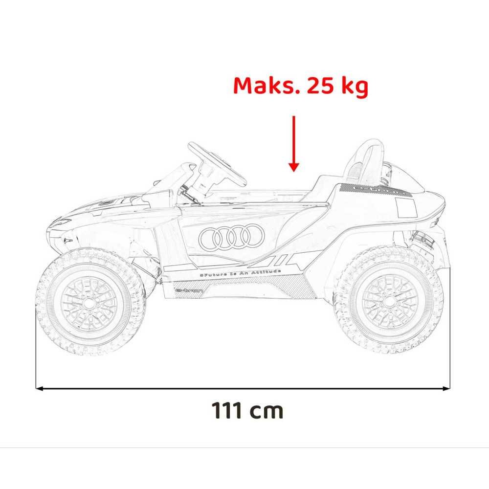 Elektromobilis Audi RSQ E-TRON, Grey-Elektromobiliai vaikams, Visureigiai-e-vaikas