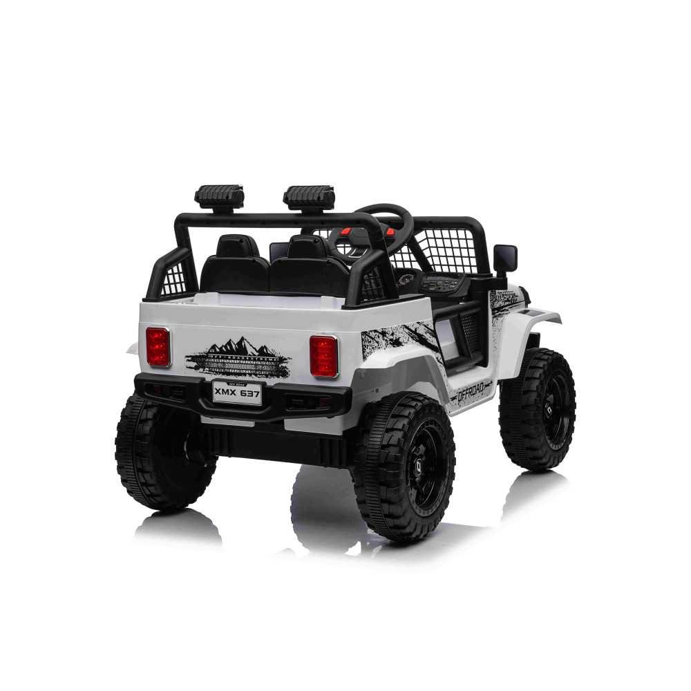 Elektromobilis OFF ROAD SPORT 4x4, White-Elektromobiliai vaikams, Visureigiai-e-vaikas