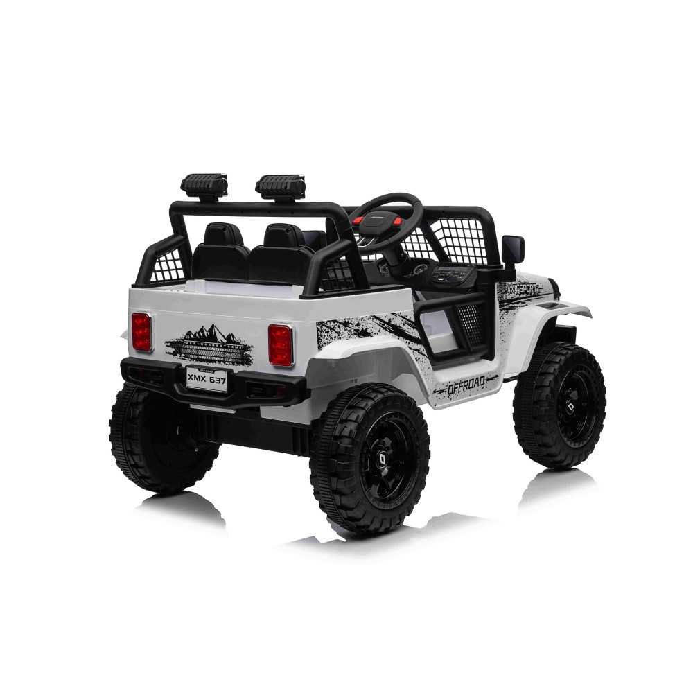 Elektromobilis OFF ROAD SPORT 4x4, White-Elektromobiliai vaikams, Visureigiai-e-vaikas