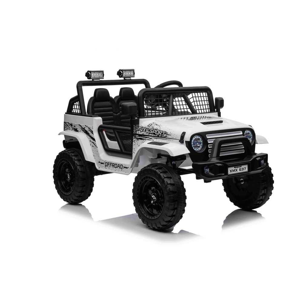 Elektromobilis OFF ROAD SPORT 4x4, White-Elektromobiliai vaikams, Visureigiai-e-vaikas