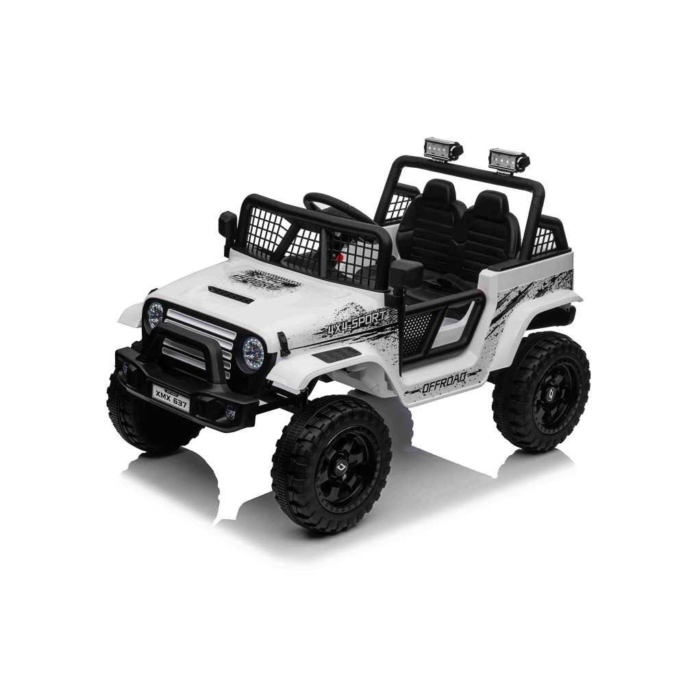 Elektromobilis OFF ROAD SPORT 4x4, White-Elektromobiliai vaikams, Visureigiai-e-vaikas