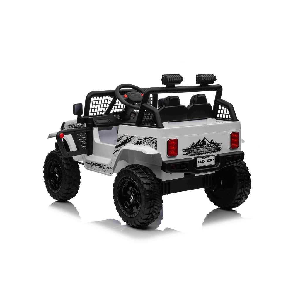 Elektromobilis OFF ROAD SPORT 4x4, White-Elektromobiliai vaikams, Visureigiai-e-vaikas