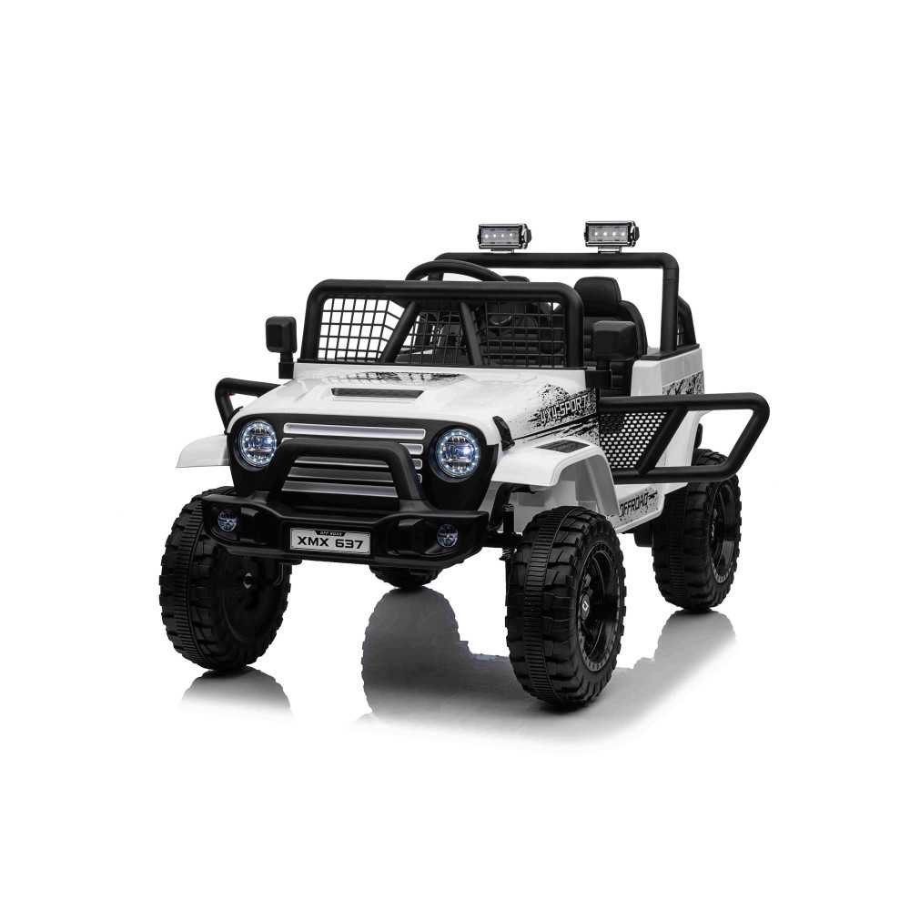 Elektromobilis OFF ROAD SPORT 4x4, White-Elektromobiliai vaikams, Visureigiai-e-vaikas