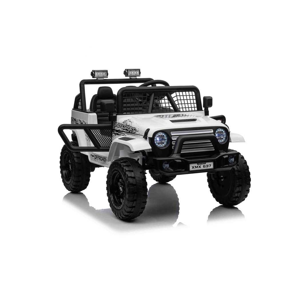 Elektromobilis OFF ROAD SPORT 4x4, White-Elektromobiliai vaikams, Visureigiai-e-vaikas