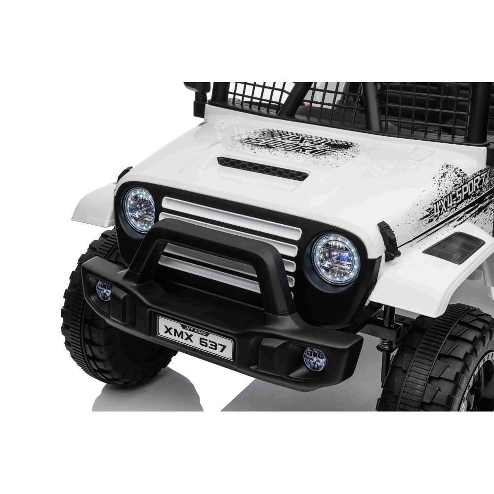 Elektromobilis OFF ROAD SPORT 4x4, White-Elektromobiliai vaikams, Visureigiai-e-vaikas