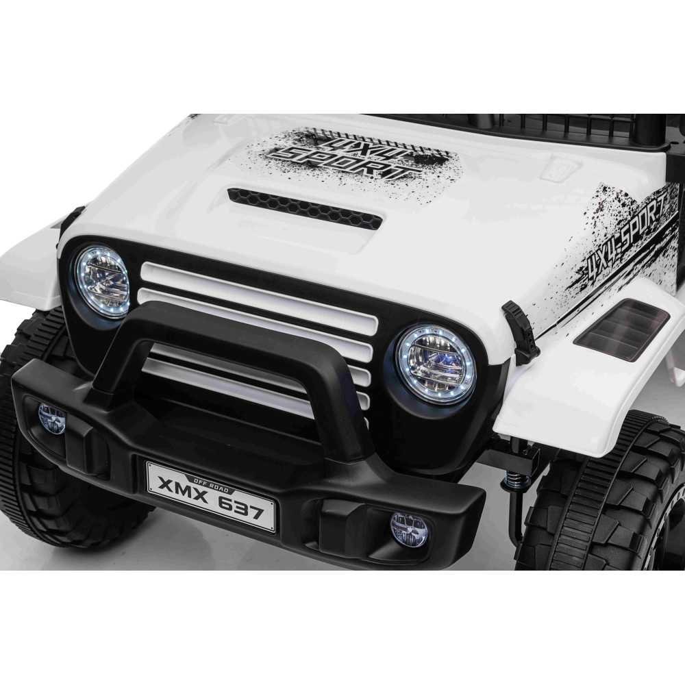 Elektromobilis OFF ROAD SPORT 4x4, White-Elektromobiliai vaikams, Visureigiai-e-vaikas