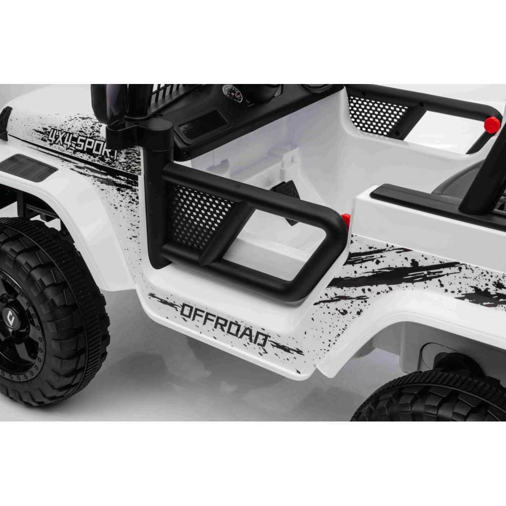 Elektromobilis OFF ROAD SPORT 4x4, White-Elektromobiliai vaikams, Visureigiai-e-vaikas