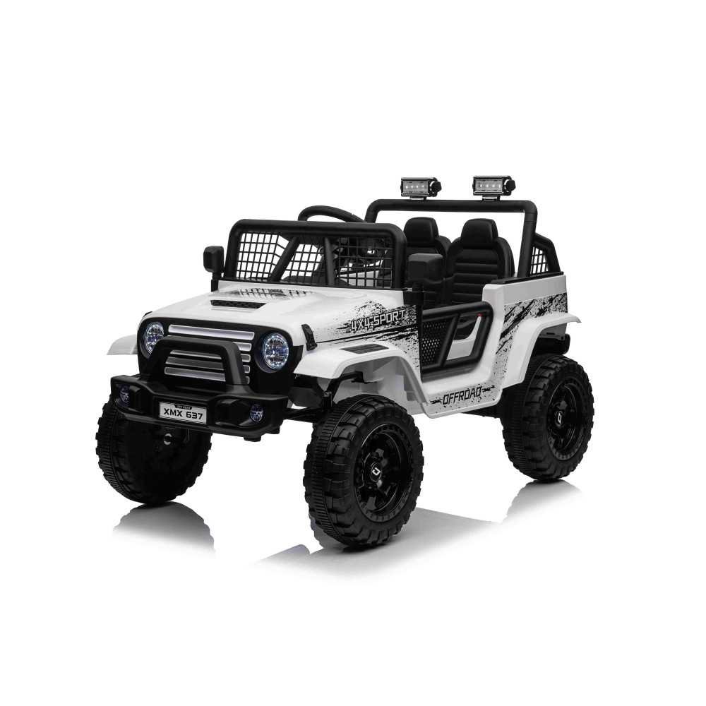 Elektromobilis OFF ROAD SPORT 4x4, White-Elektromobiliai vaikams, Visureigiai-e-vaikas