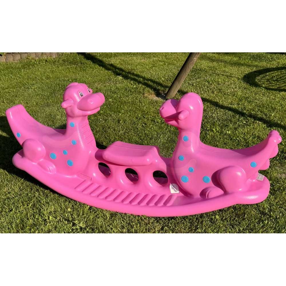 WOOPIE Daugiaviečių sūpynių "Dino Swing Balancing Rocker Pink-LEKER-e-vaikas