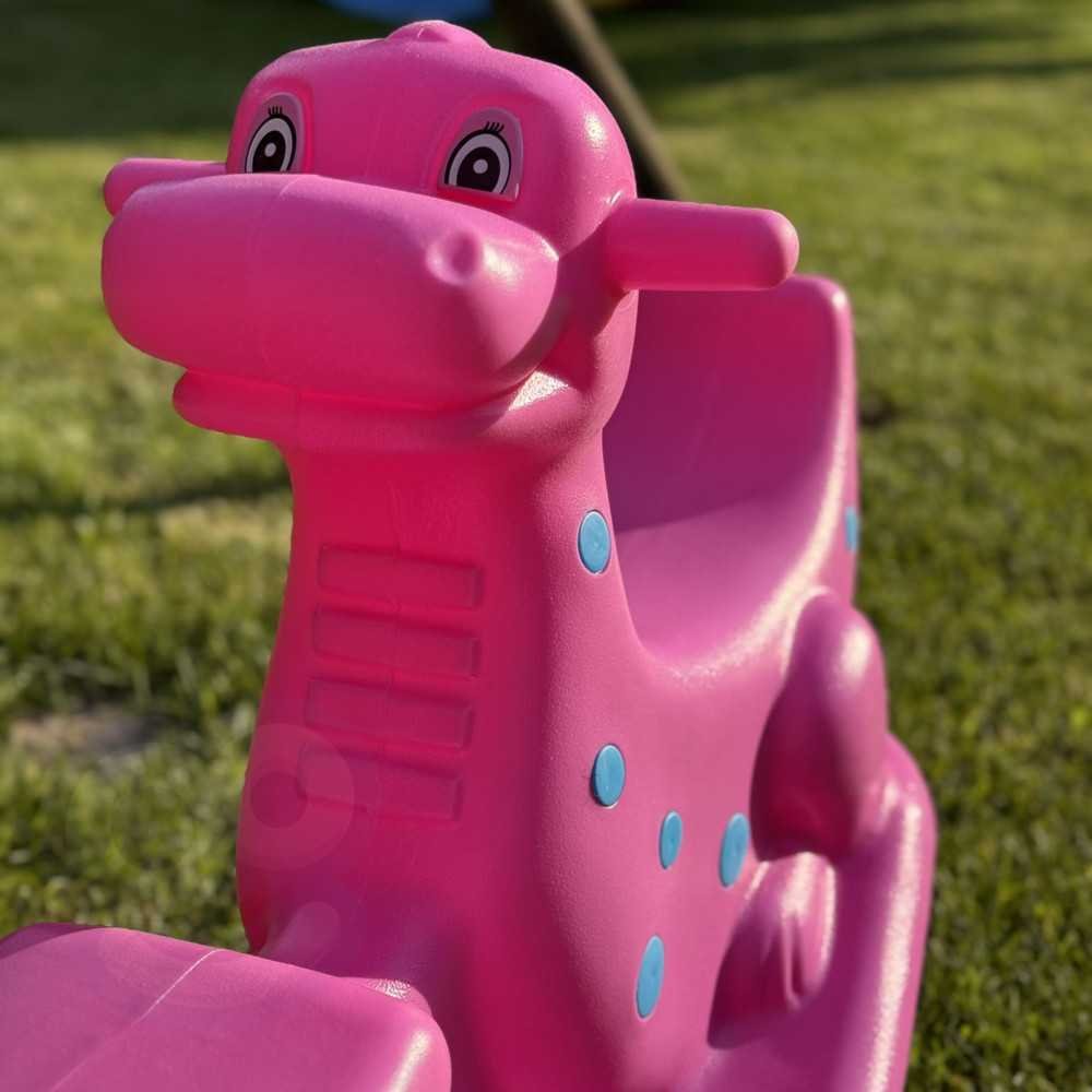 WOOPIE Daugiaviečių sūpynių "Dino Swing Balancing Rocker Pink-LEKER-e-vaikas