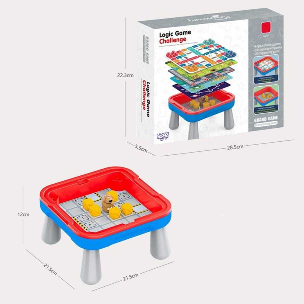 Loginis stalo žaidimas WOOPIE Lentelė 65 el. 10in1 rinkinys-Žaislai, Stalo žaidimai, Įvairūs stalo žaidimai-e-vaikas