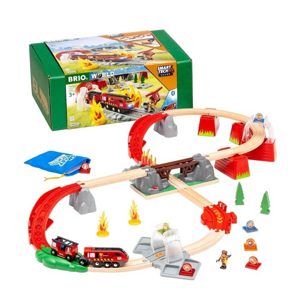 BRIO traukinio bėgių rinkinys Fire Rescue, 636004