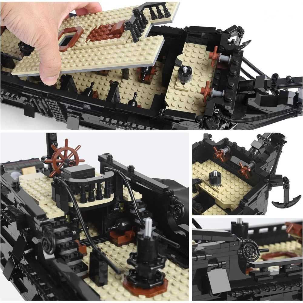 Konstruktorius Juodosios burės Piratų laivas, 2868 el.-Žaislai, Konstruktoriai, Lego, statybiniai blokai-e-vaikas