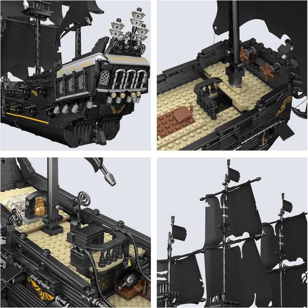 Konstruktorius Juodosios burės Piratų laivas, 2868 el.-Žaislai, Konstruktoriai, Lego, statybiniai blokai-e-vaikas