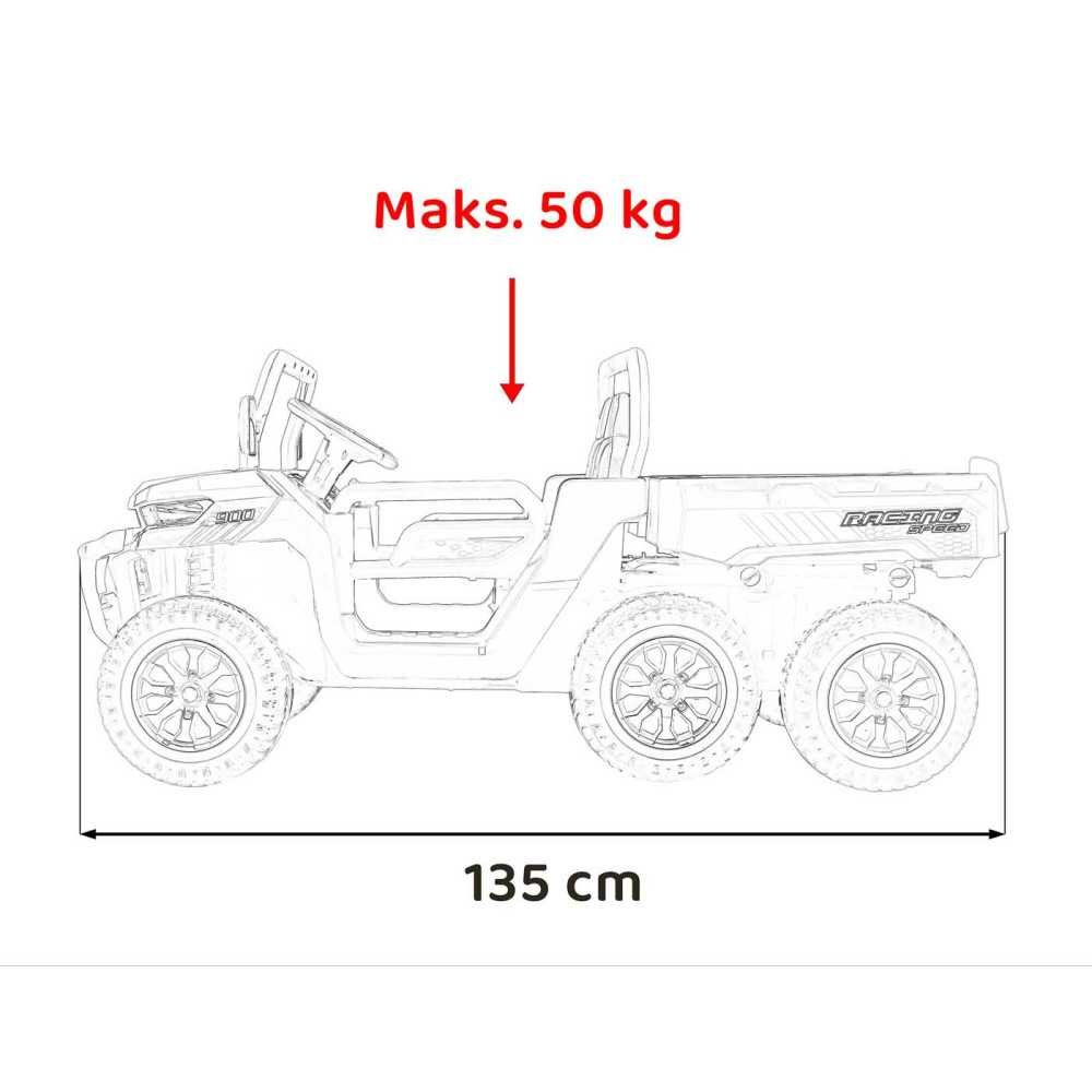 Elektrinis Farmer Truck Speed 900, Red-Elektromobiliai vaikams, Sunkvežimiai-e-vaikas