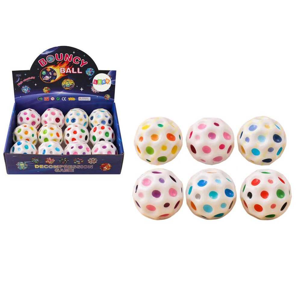 Space Ball for Bouncing and Kneading with Dimples White 7cm