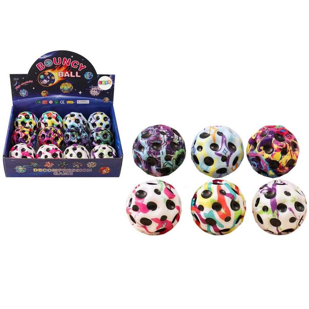 Space Glow Ball For Bouncing Kneading With Dimples 7cm