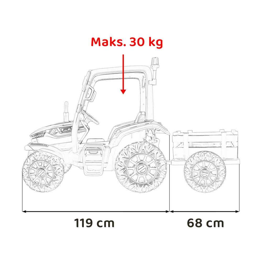 Traktor BLAST Z Przyczepką Niebieski