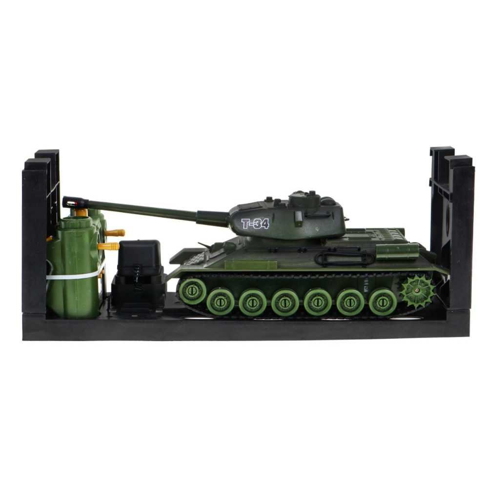 Zdalnie sterowane 2 czołgi T-34 vs Tiger dla dzieci 3+ Strzelające modele + Wielka Bitwa Czołgów