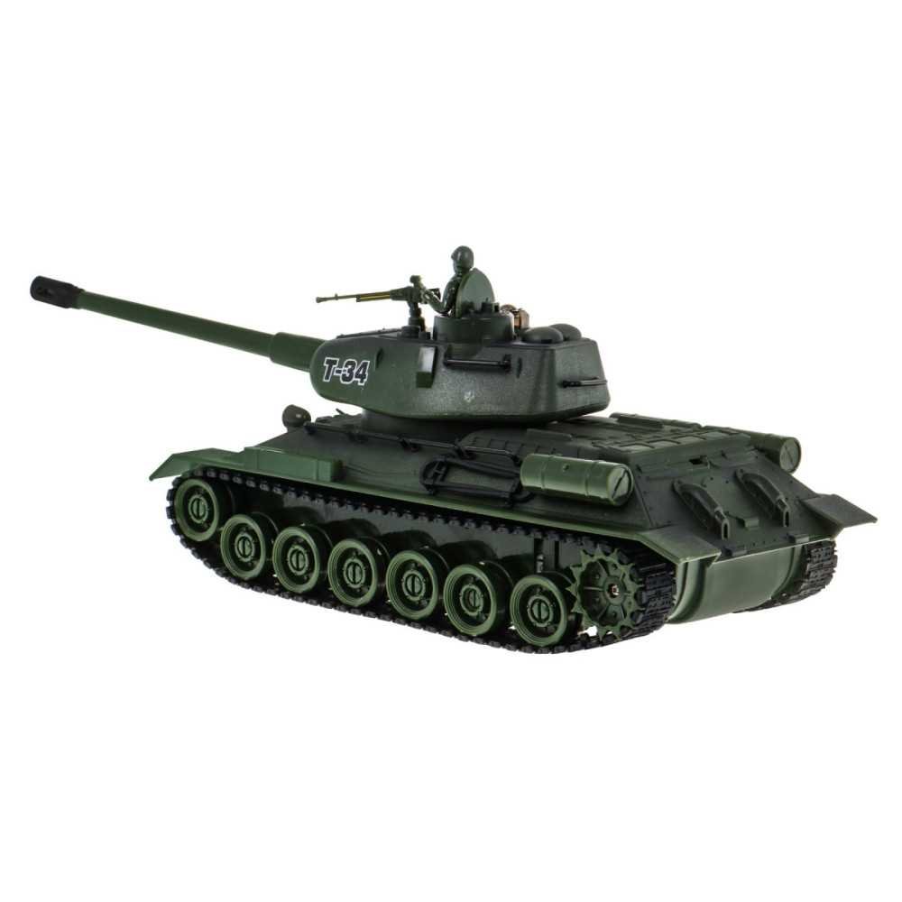 Zdalnie sterowane 2 czołgi T-34 vs Tiger dla dzieci 3+ Strzelające modele + Wielka Bitwa Czołgów