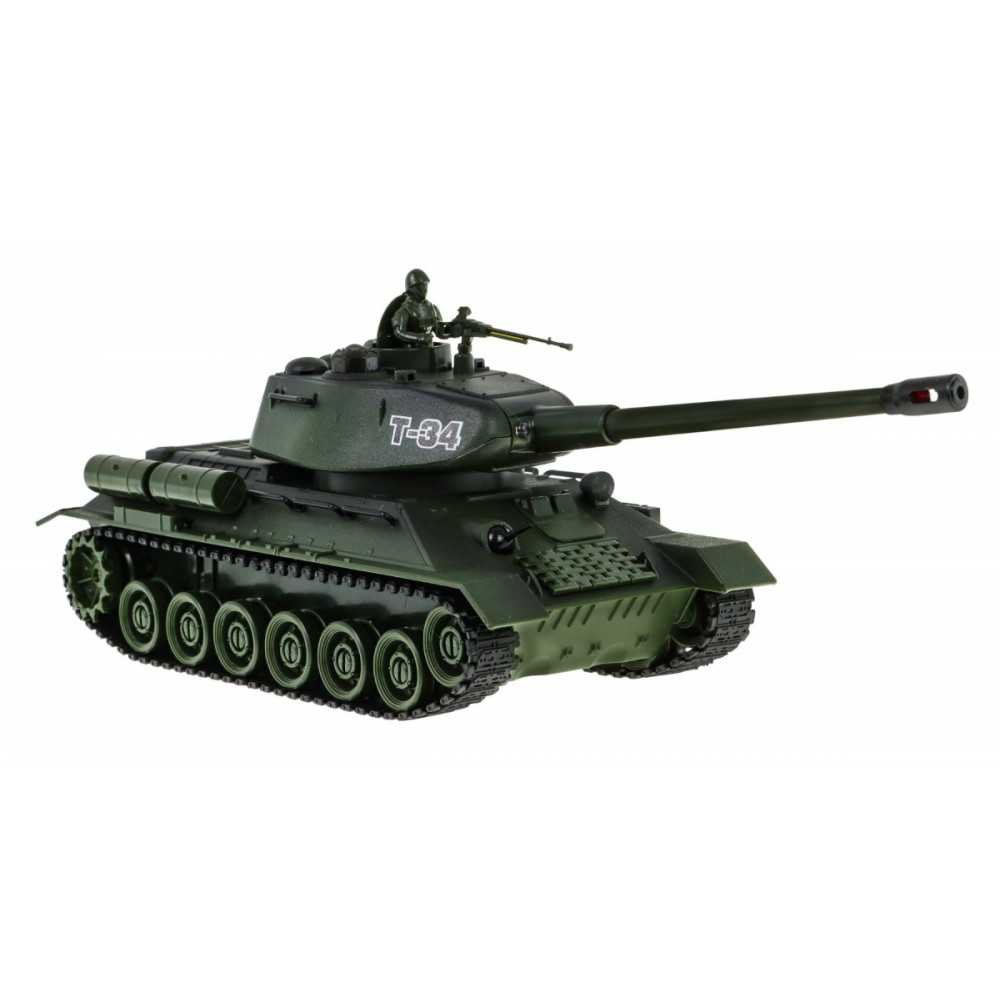 Zdalnie sterowane 2 czołgi T-34 vs Tiger dla dzieci 3+ Strzelające modele + Wielka Bitwa Czołgów