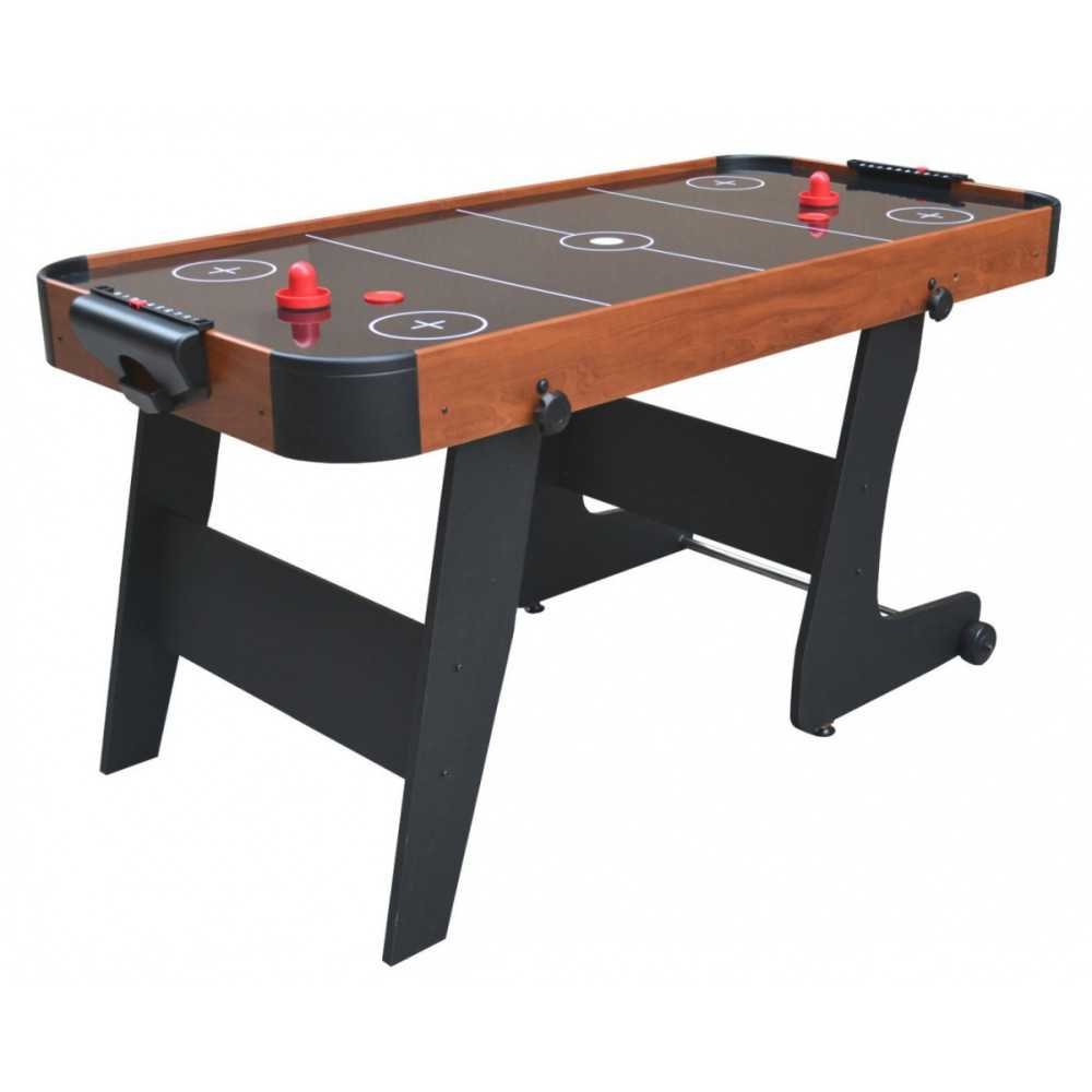 Cymbergaj dla dzieci + Stół do gry z MDF + Rodzinna gra Air Hockey brązowy 152x74x80cm