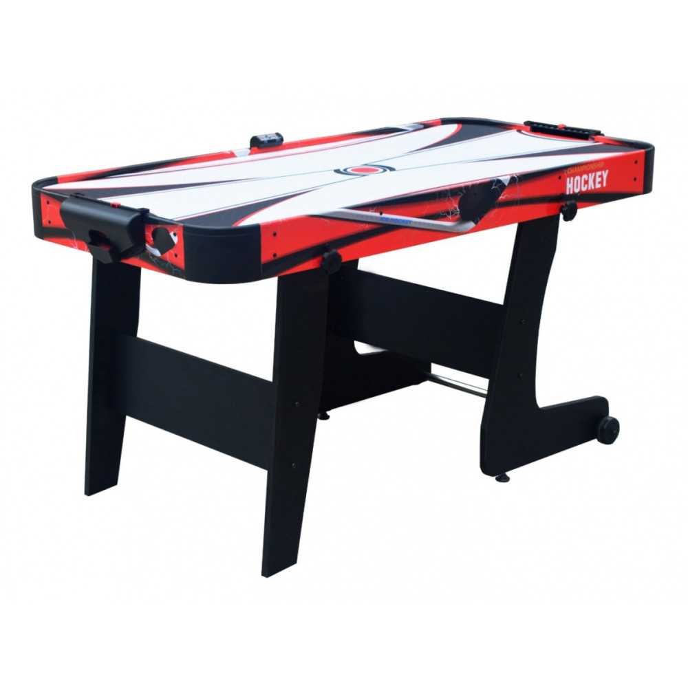 Cymbergaj dla dzieci + Stół do gry z MDF + Rodzinna gra Air Hockey czerwony 152x74x80cm