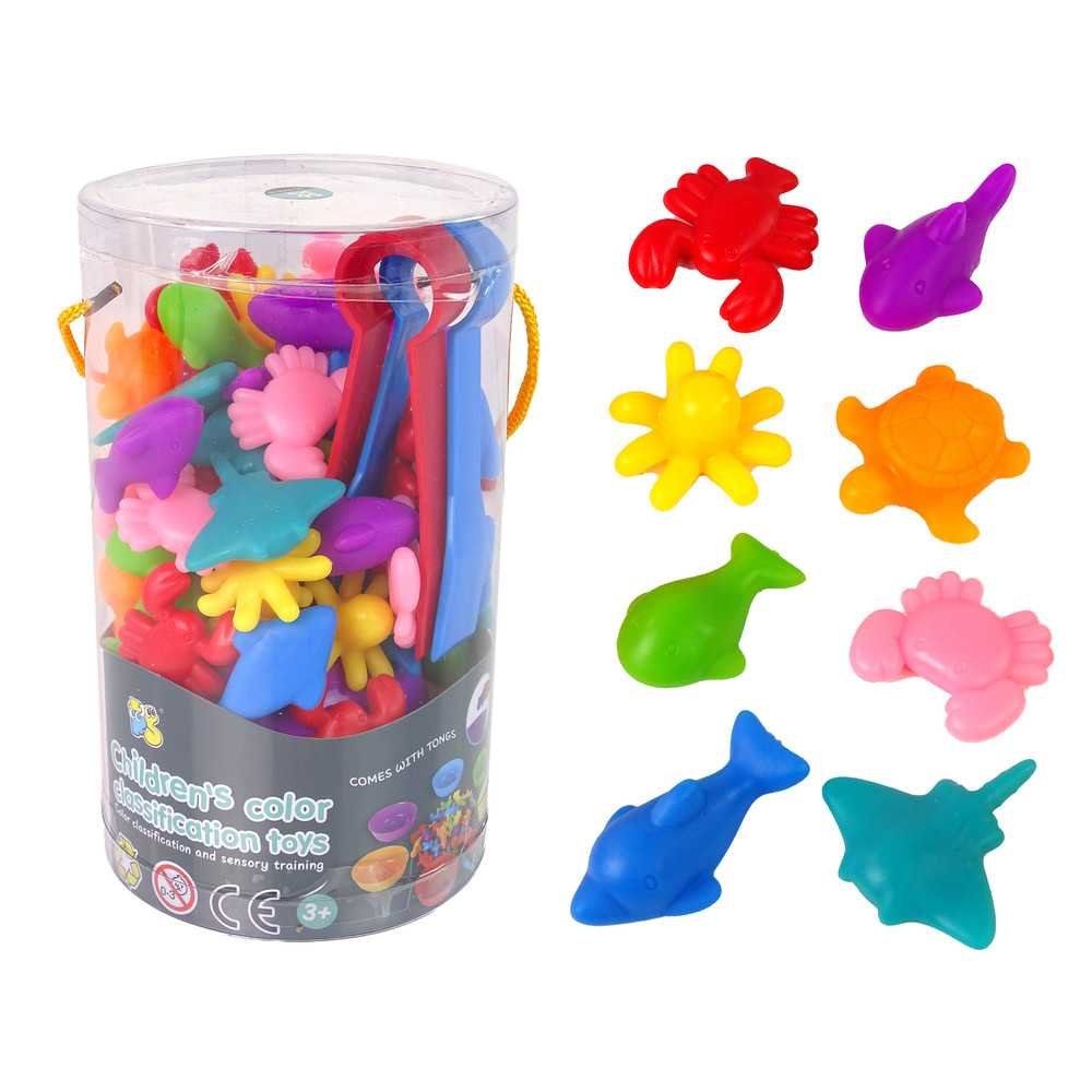 Colour Sorting Toy Sea Animals 56 pieces