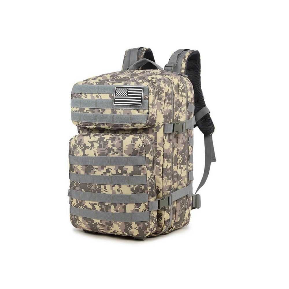 Karinė kuprinė Military Tactical Pilka 40-60L-LEANTOYS-e-vaikas