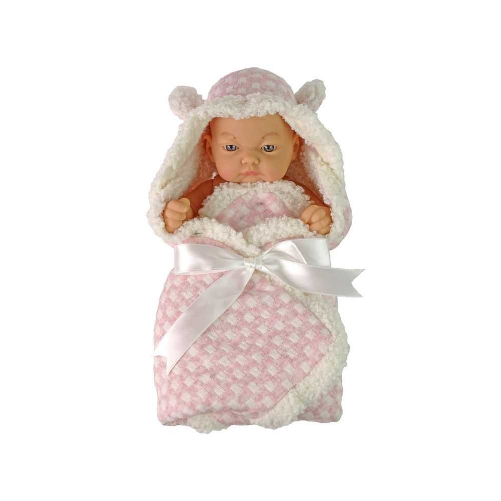 Sweet Baby Bean Puppet Pink Bow