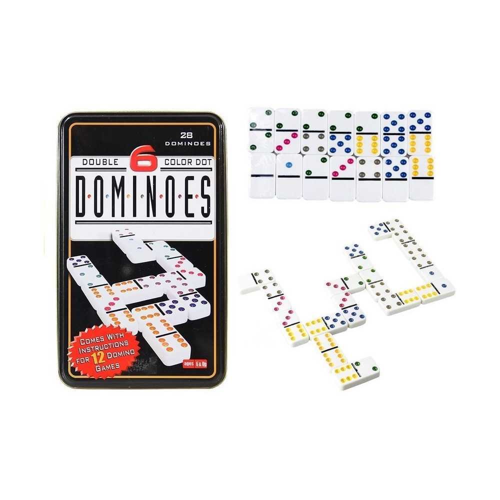 Domino Dominoes Dominos In A Metal Box  28PCS