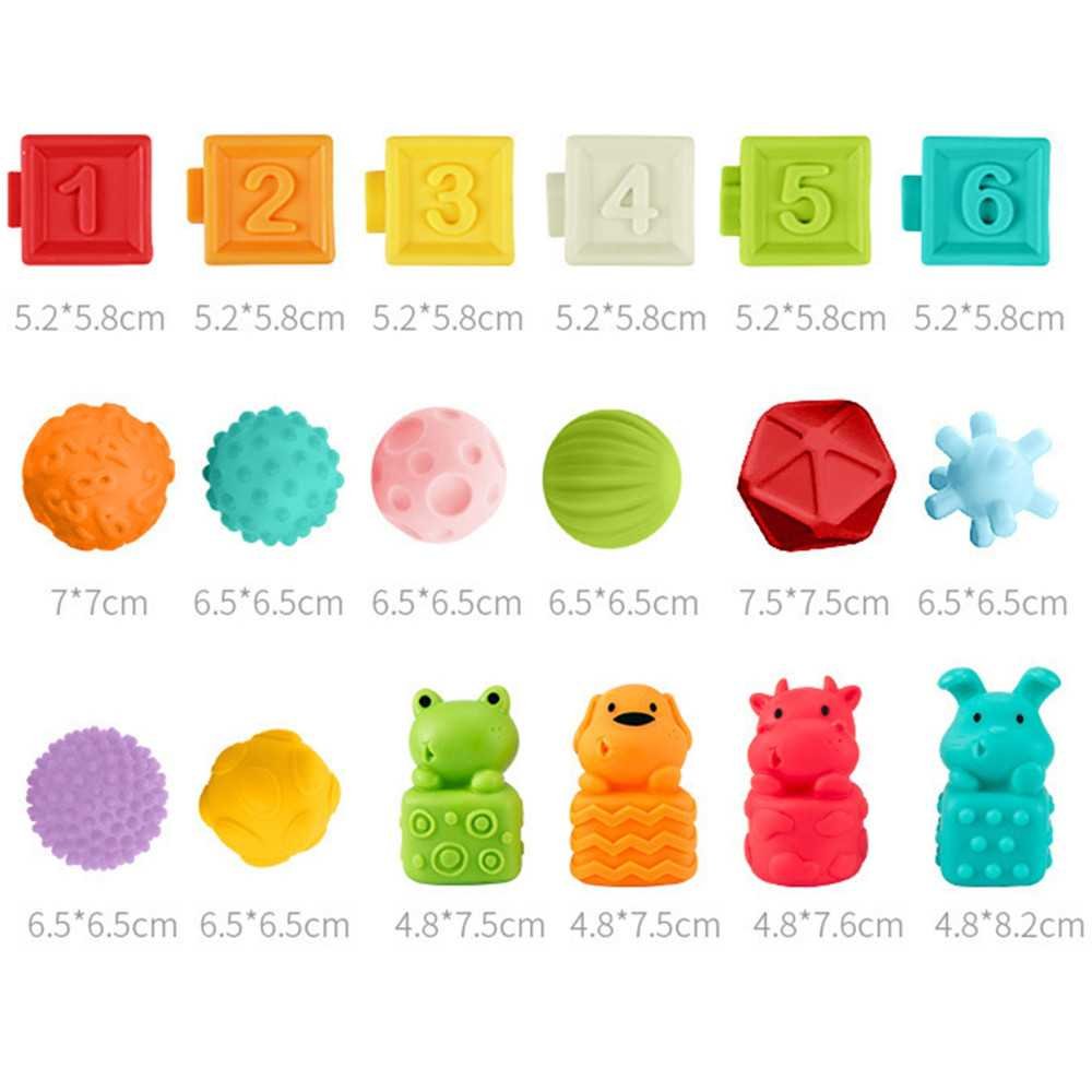 WOOPIE BABY Sensory Puzzles Squeeze Puzzle Sound Learning to Count 20 el.					