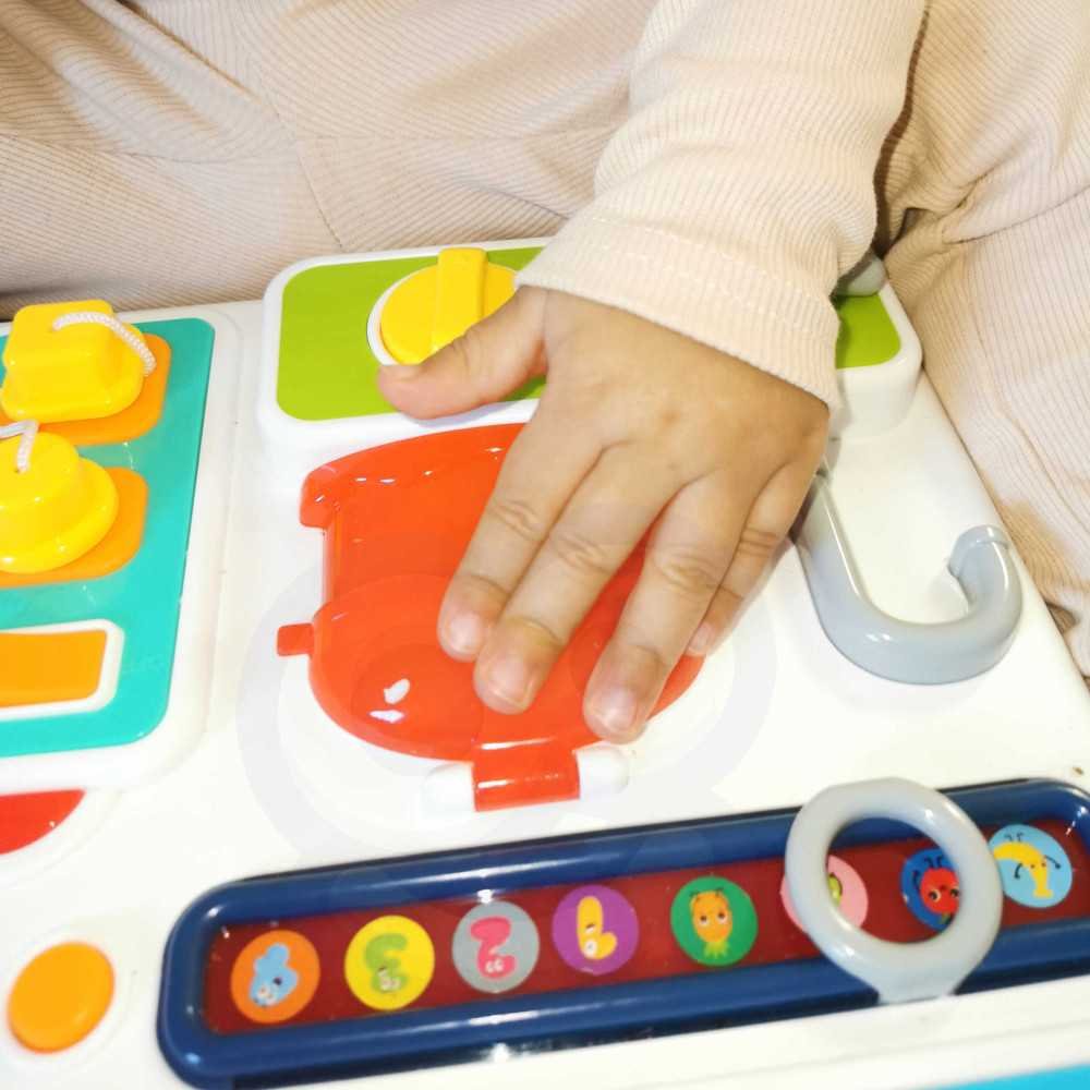 WOOPIE BABY Tablica Manipulacyjna Kuchnia Zegar z Efektami Dźwiękowymi i Świetlnymi Montessori					