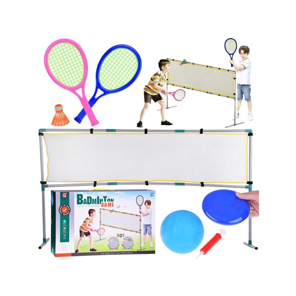 3in1 sports set Volleyball net, Badminton ball, disc SP0772