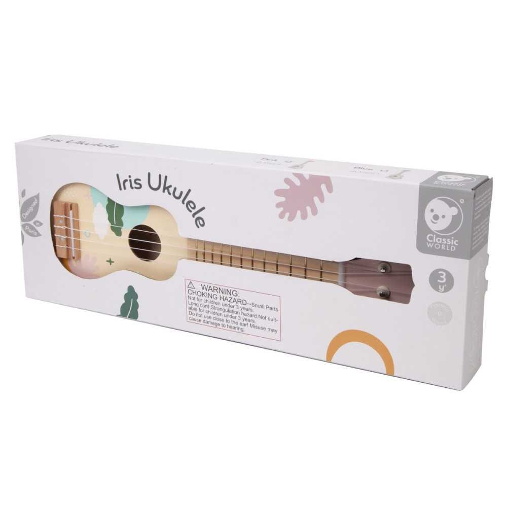 CLASSIC WORLD medinė ukulele gitara vaikams Rožinė-Žaislai, Muzikiniai-e-vaikas