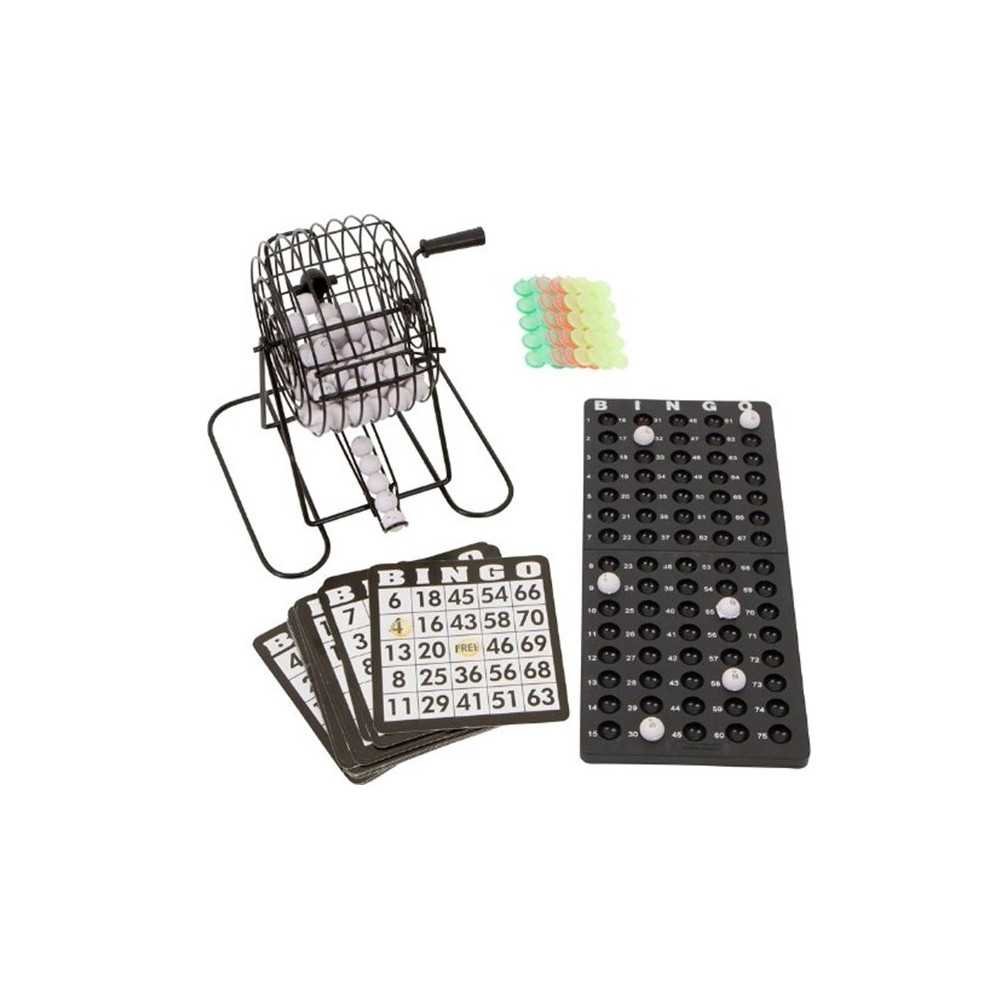 Metal Bingo Game Set Reusable Cards Lottery Machine