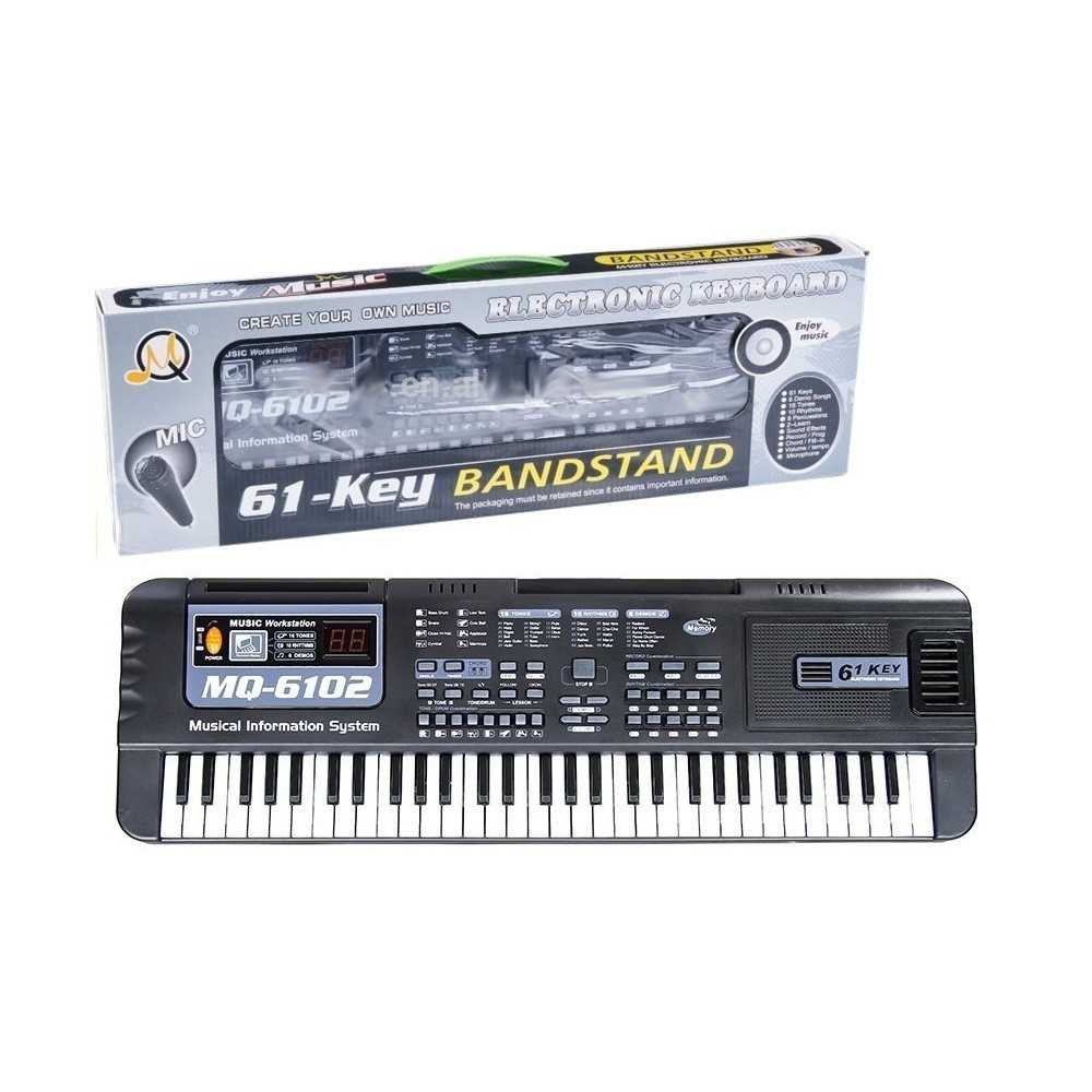 Keyboard MQ-6102 61 Klawiszy Mikrofon Do Nauki