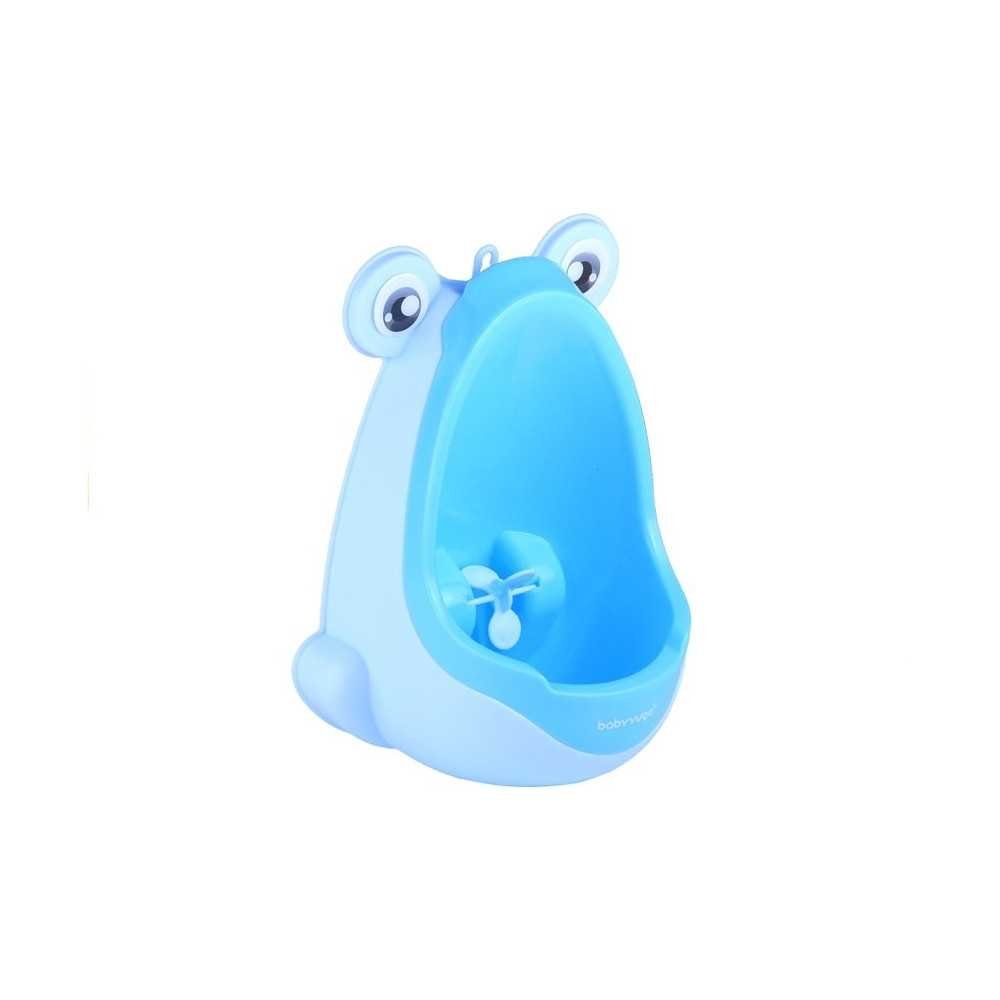 Mini Urinal For Boys Frog Suction Pads Light Blue