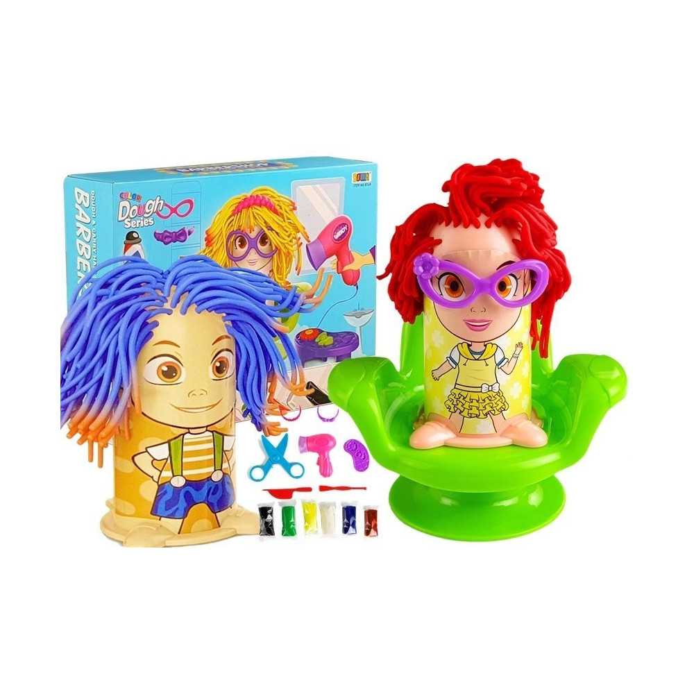 Play Dough Set Hairdresser Hair Squeezer