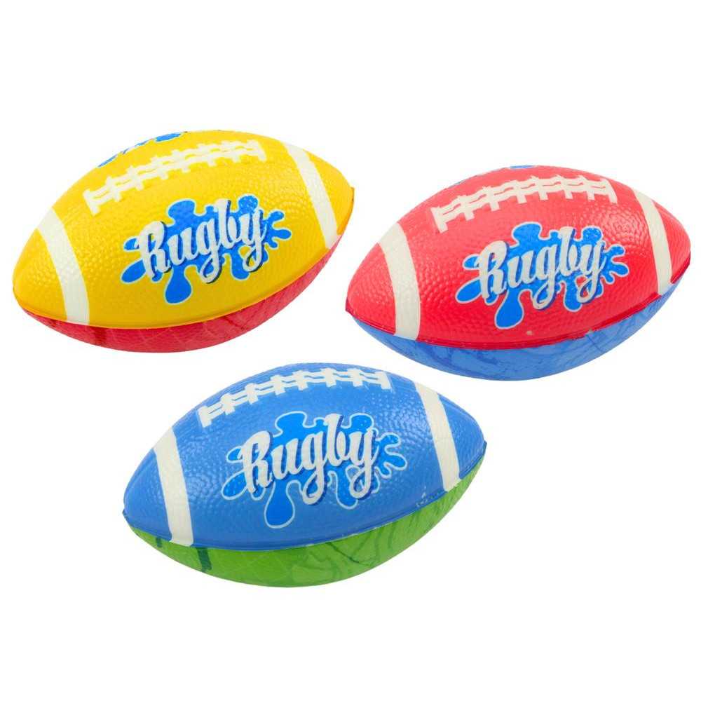 Set of 3 Foam Rugby Balls 3 Colors