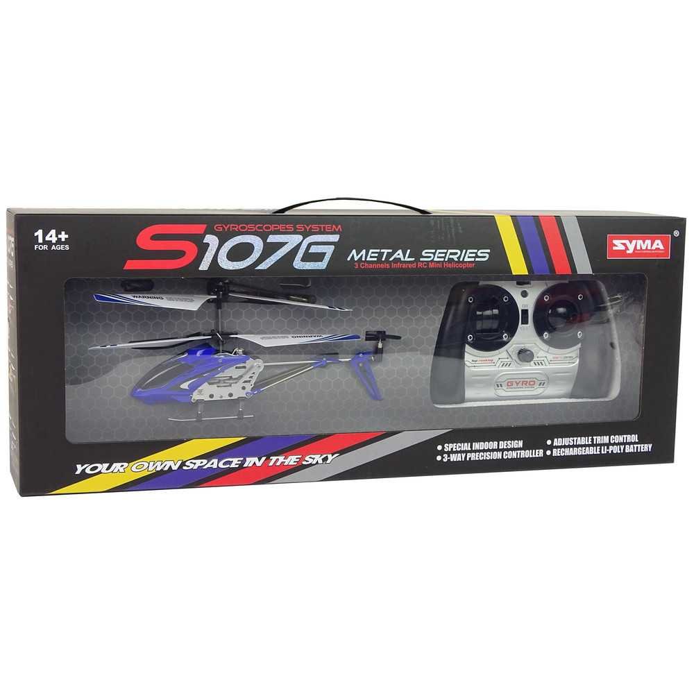 SYMA S107G helicopter  + Remote control + Rechargeable battery Blue