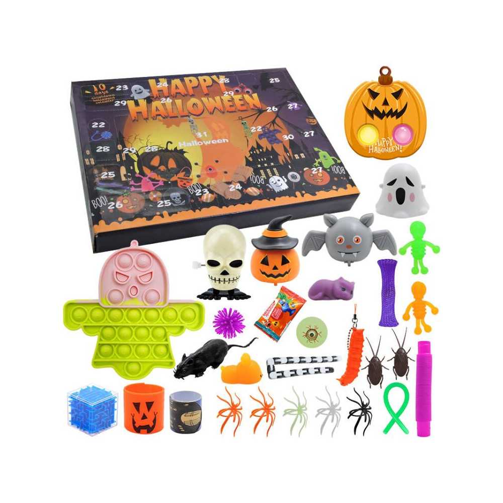 Halloween Calendar Pop It Fidget Toys Pumpkin