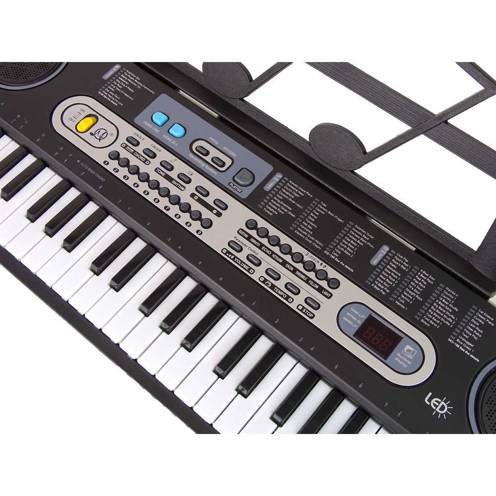 Keyboard with Microphone Musical Instrument Black