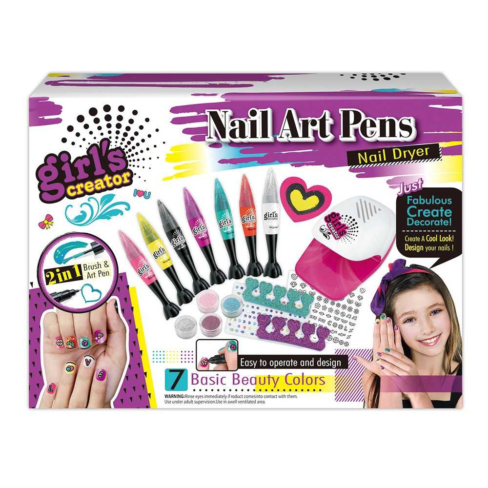 Large Nail Art Set Glitter Markers