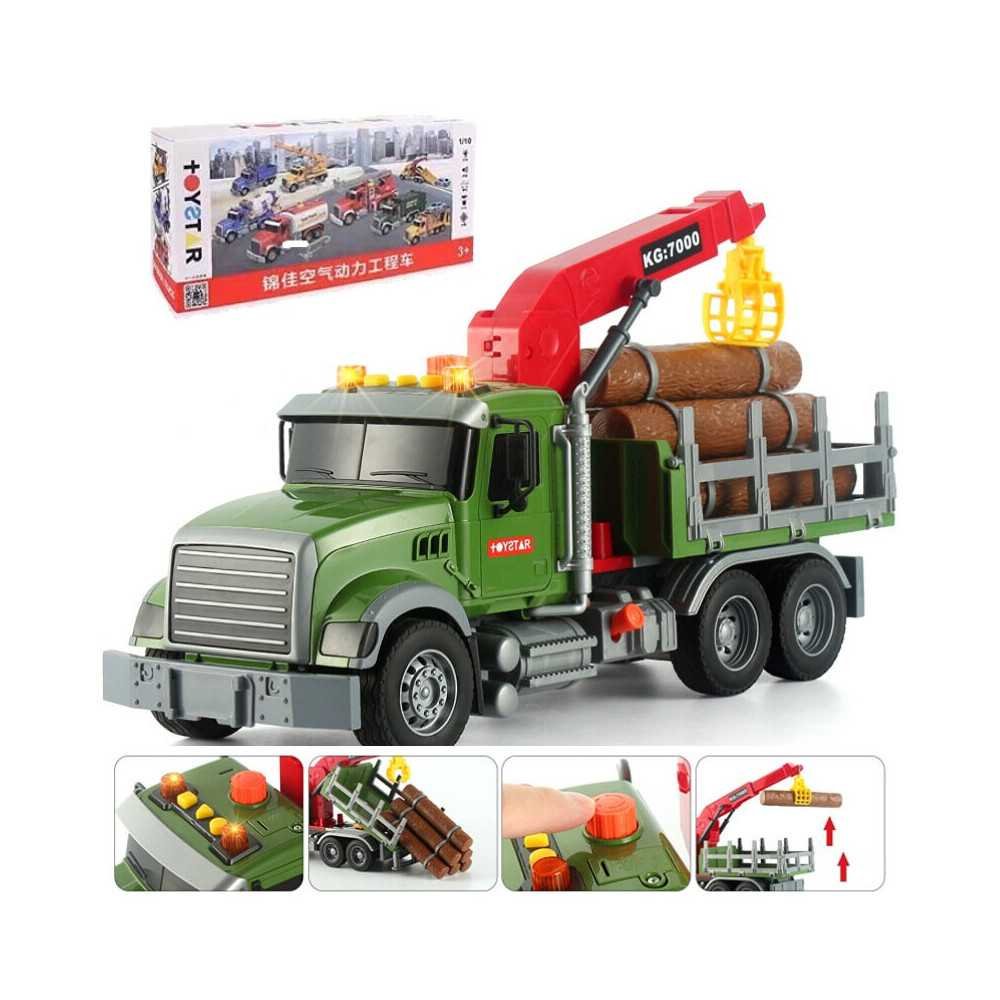 Truck with Crane Timber Transport Lights Sounds