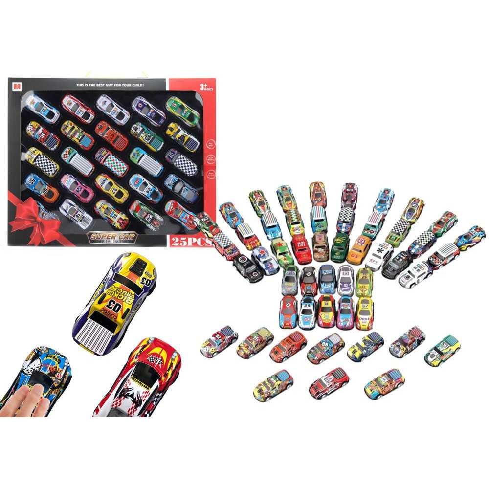 Set of Car Springs Cars With Drive Colorful 25 Pieces