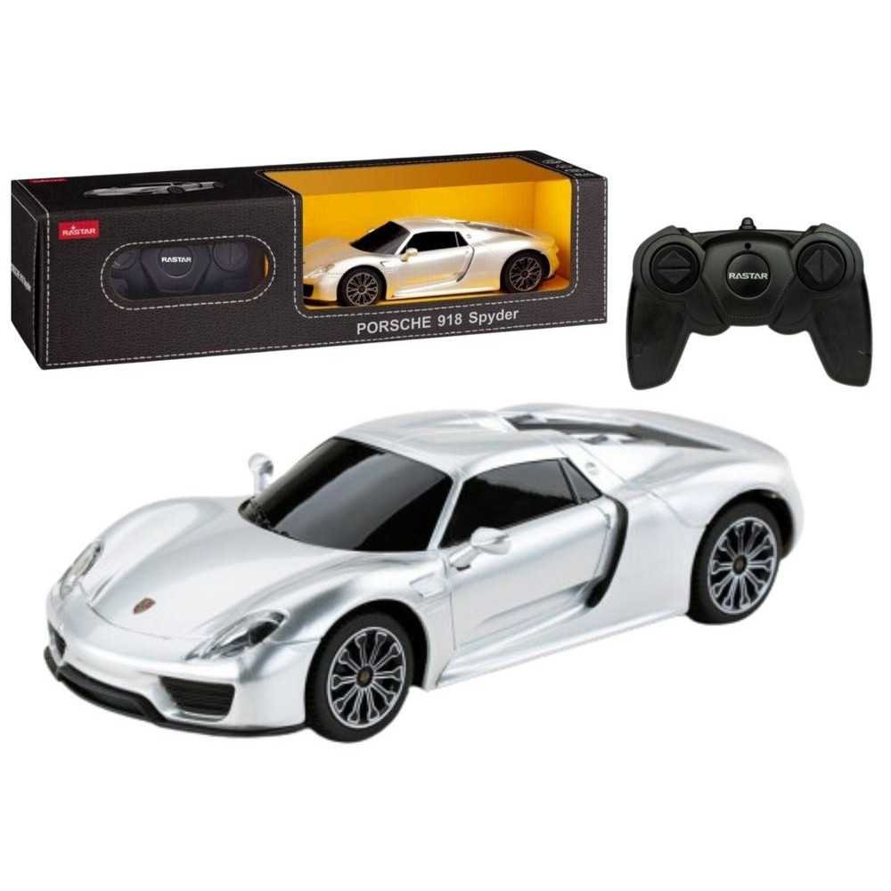 Nuotoliniu būdu valdomas RC sportinis automobilis 1:24 Porsche 918 Spyder, Silver-Žaislai, Auto ir transporto žaislai, Valdomos 