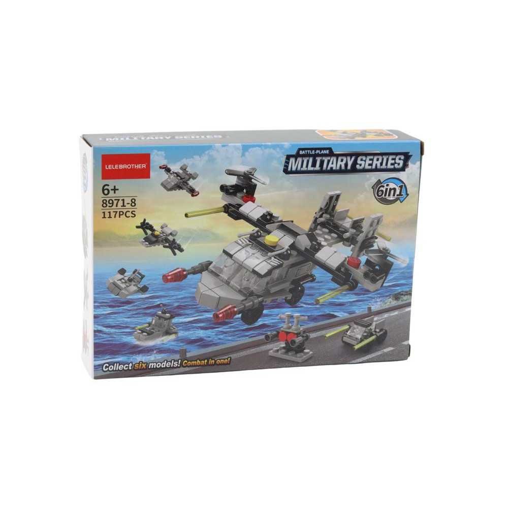 Construction Blocks Helicopter 6in1 DIY Set Vehicles 117 pcs.